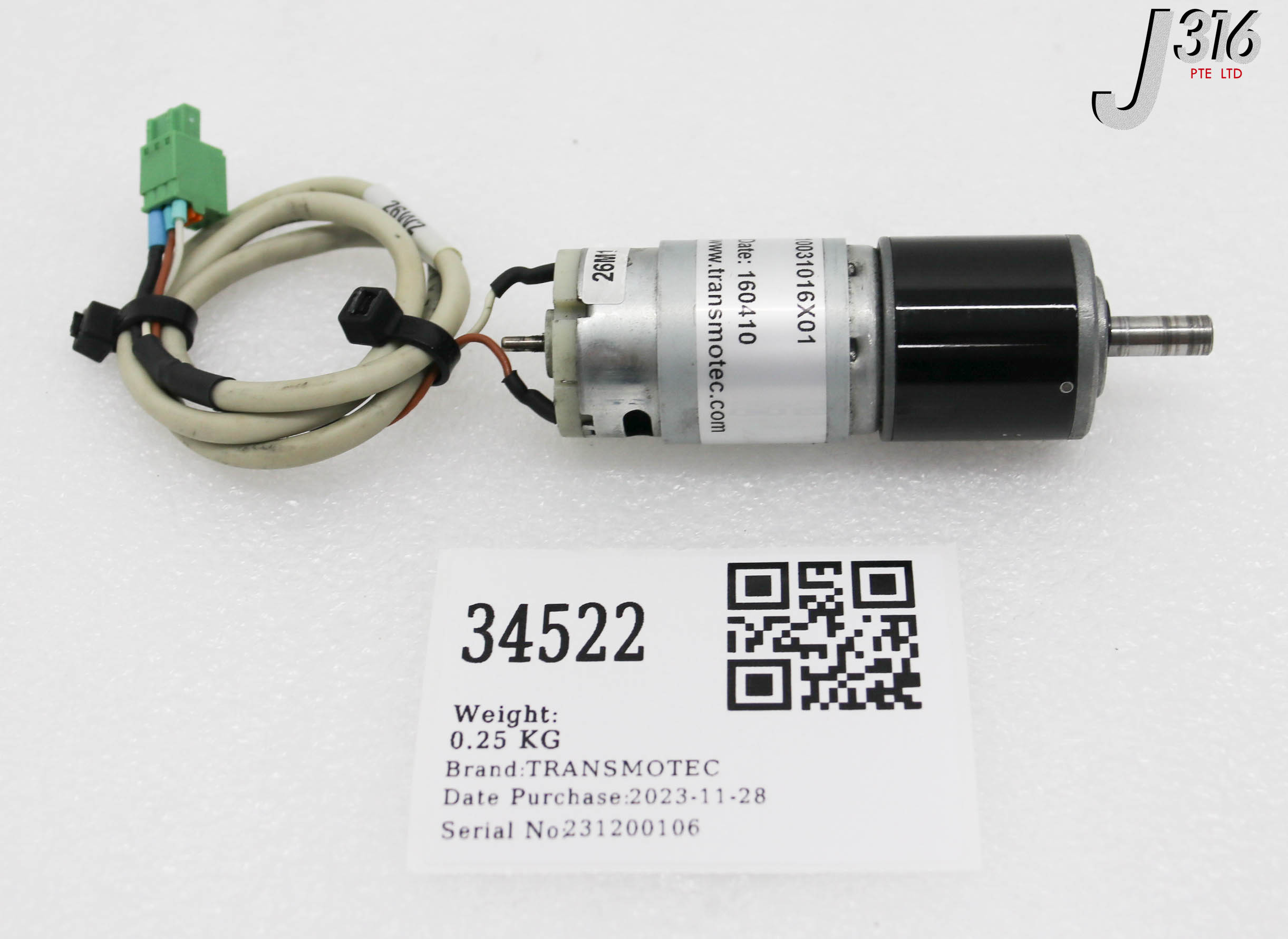 34522 TRANSMOTEC MOTOR ASSY 10031016X01 | eBay